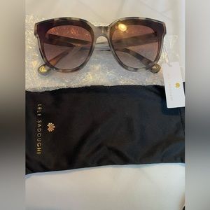 LELE SADOUGHI Light Tortoiseshell Sunglasses with Light Brown Lenses, NWT